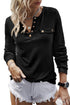 Long Sleeve Snap Button Henley Top