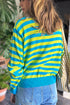 Long Sleeve Striped Crew Neck Knit Sweater