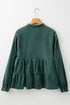 Long Sleeve Tiered Corduroy Button Down Shirt