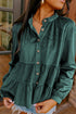 Long Sleeve Tiered Corduroy Button Down Shirt