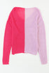 Long Sleeve V-Neck Colorblock Sweater