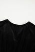 Long Sleeve Velvet Button Front Tiered Midi Dress