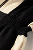 Long Sleeve Zipped Front Contrast Panel Casual Romper