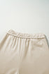 Loop Drawstring Elastic Waistband Relaxed Wide Leg Pants