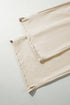 Loop Drawstring Elastic Waistband Relaxed Wide Leg Pants