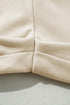 Loop Drawstring Elastic Waistband Relaxed Wide Leg Pants