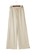 Loop Drawstring Elastic Waistband Relaxed Wide Leg Pants