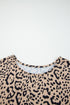 Loose Fit Batwing Sleeve Leopard Print Top