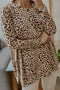 Loose Fit Batwing Sleeve Leopard Print Top