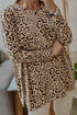 Loose Fit Batwing Sleeve Leopard Print Top
