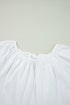 Loose Fit Cotton Cutout Back Bow Blouse