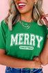 Loose Fit Festive Letter Graphic Short Sleeve Shirt