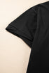 Loose Fit Half Sleeve High Low Hem Cotton T Shirt
