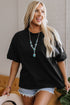 Loose Fit Half Sleeve High Low Hem Cotton T Shirt