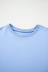 Loose Fit Half Sleeve High Low Hem Cotton T Shirt