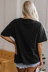 Loose Fit Half Sleeve High Low Hem Cotton T Shirt