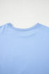 Loose Fit Half Sleeve High Low Hem Cotton T Shirt