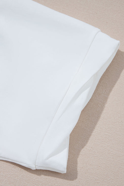 Loose Fit Half Sleeve High Low Hem Cotton T Shirt