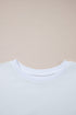 Loose Fit Half Sleeve High Low Hem Cotton T Shirt