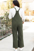Loose Fit Pocketed Solid Corduroy Overall Jumpsuit