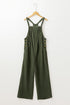 Loose Fit Pocketed Solid Corduroy Overall Jumpsuit