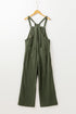 Loose Fit Pocketed Solid Corduroy Overall Jumpsuit