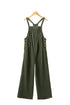 Loose Fit Pocketed Solid Corduroy Overall Jumpsuit