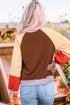 Loose Fit Raglan Sleeve Side Slit Panel Design Top