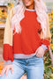 Loose Fit Raglan Sleeve Side Slit Panel Design Top
