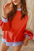 Loose Fit Raglan Sleeve Side Slit Panel Design Top