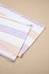 Loose Fit Stripe Print Drawstring Wide Leg Pants