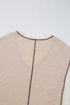 Loose Fit Textured Exposed Seam Crochet Accent Top