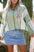 Loose Fit Textured Exposed Seam Crochet Accent Top