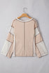 Loose Fit Textured Exposed Seam Crochet Accent Top