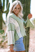 Loose Fit Textured Exposed Seam Crochet Accent Top