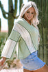 Loose Fit Textured Exposed Seam Crochet Accent Top