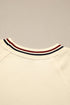 Loose Fit Varsity V Neck Cuffed Sleeve Tunic Top