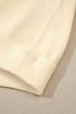 Loose Fit Varsity V Neck Cuffed Sleeve Tunic Top