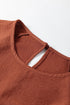 Loose Fitting Leopard Detail Bracelet Sleeve Western Top
