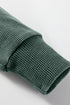 Loose Fitting Waffle Knit Cotton Blend Long Sleeve Top