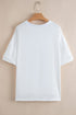 Loose Half Sleeve Hi Low Hem T Shirt