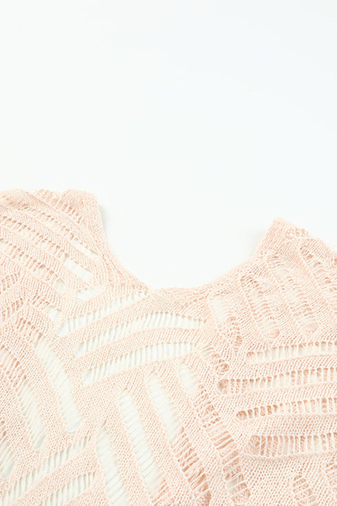 Loose Knitwear Kimono with Slits