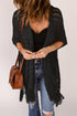 Loose Knitwear Kimono with Slits