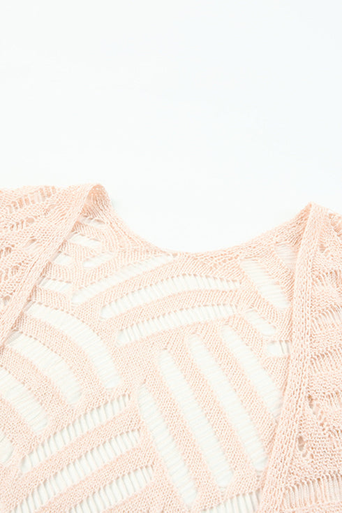 Loose Knitwear Kimono with Slits