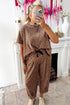 Loose Leopard Print Drawstring Wide Leg Barrel Pant Sets