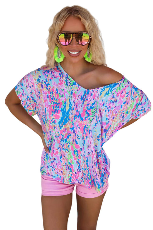 Loose Painted Floral Tee