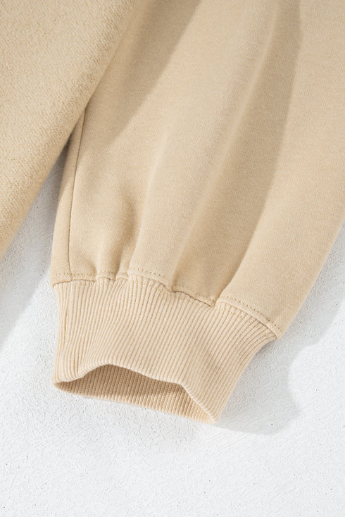 Loose Patchwork Crewneck Plus Size Sweatshirt