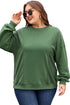 Loose Patchwork Crewneck Plus Size Sweatshirt