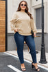 Loose Patchwork Crewneck Plus Size Sweatshirt