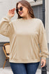 Loose Patchwork Crewneck Plus Size Sweatshirt